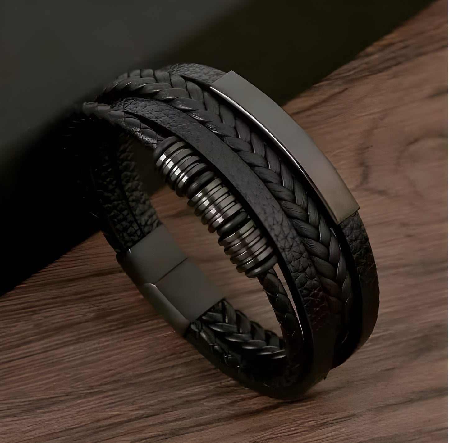 Rafael - Klassieke Lederen Herenarmband