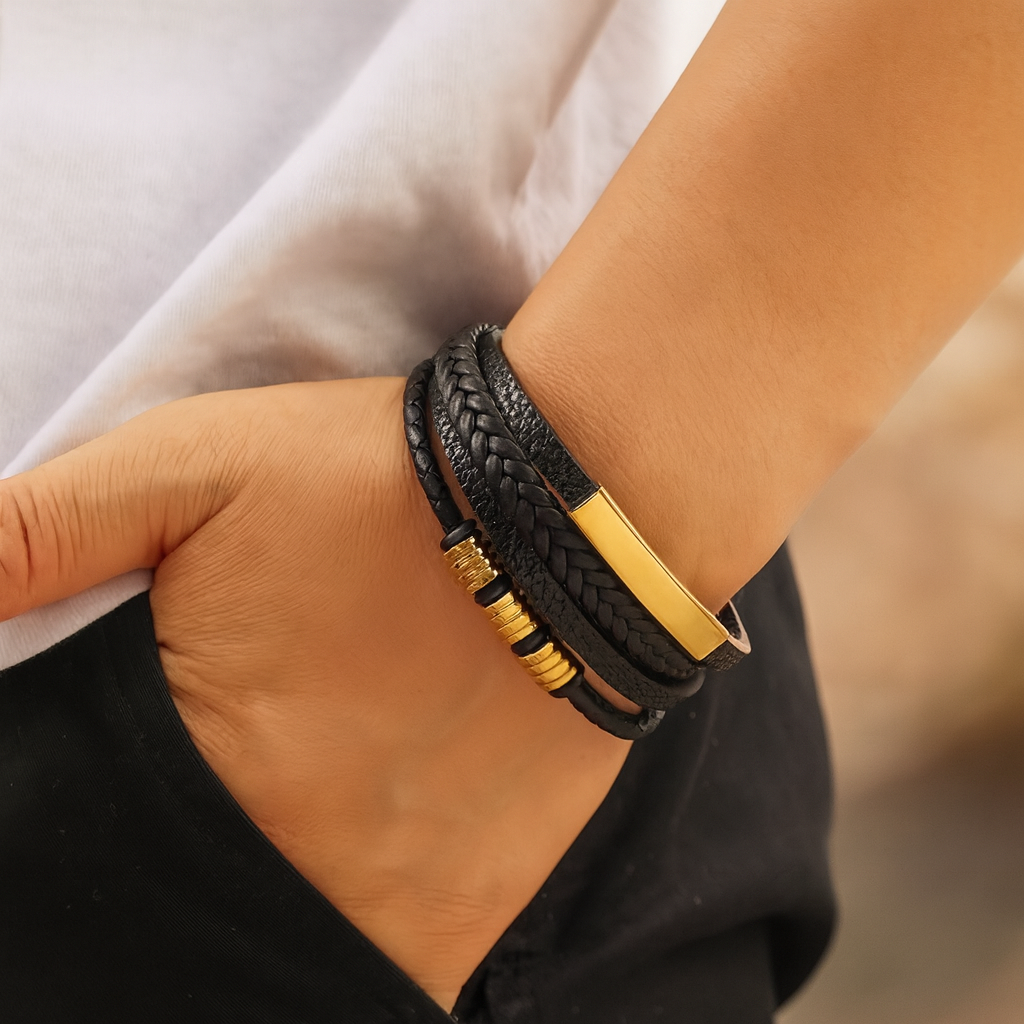 Rafael - Klassieke Lederen Herenarmband