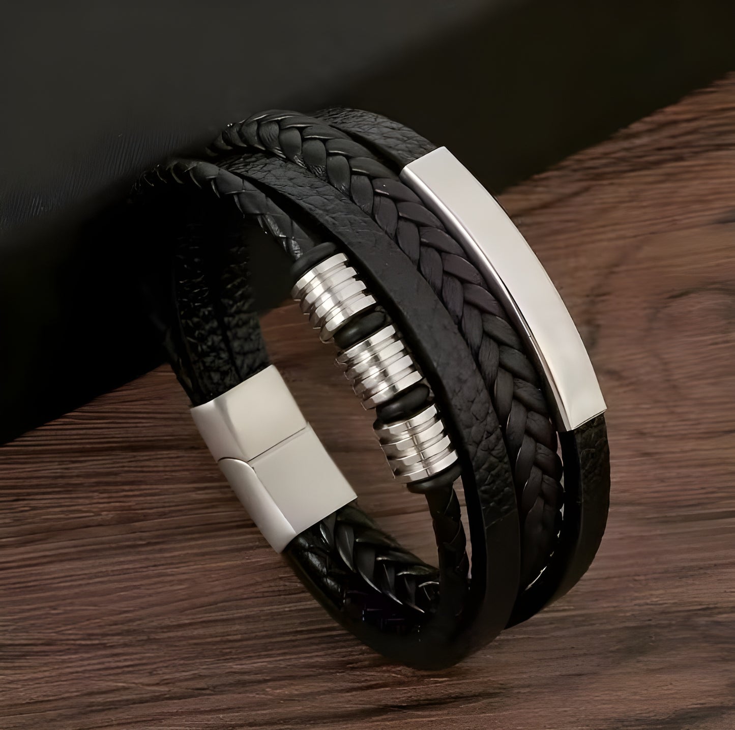 Rafael - Klassieke Lederen Herenarmband