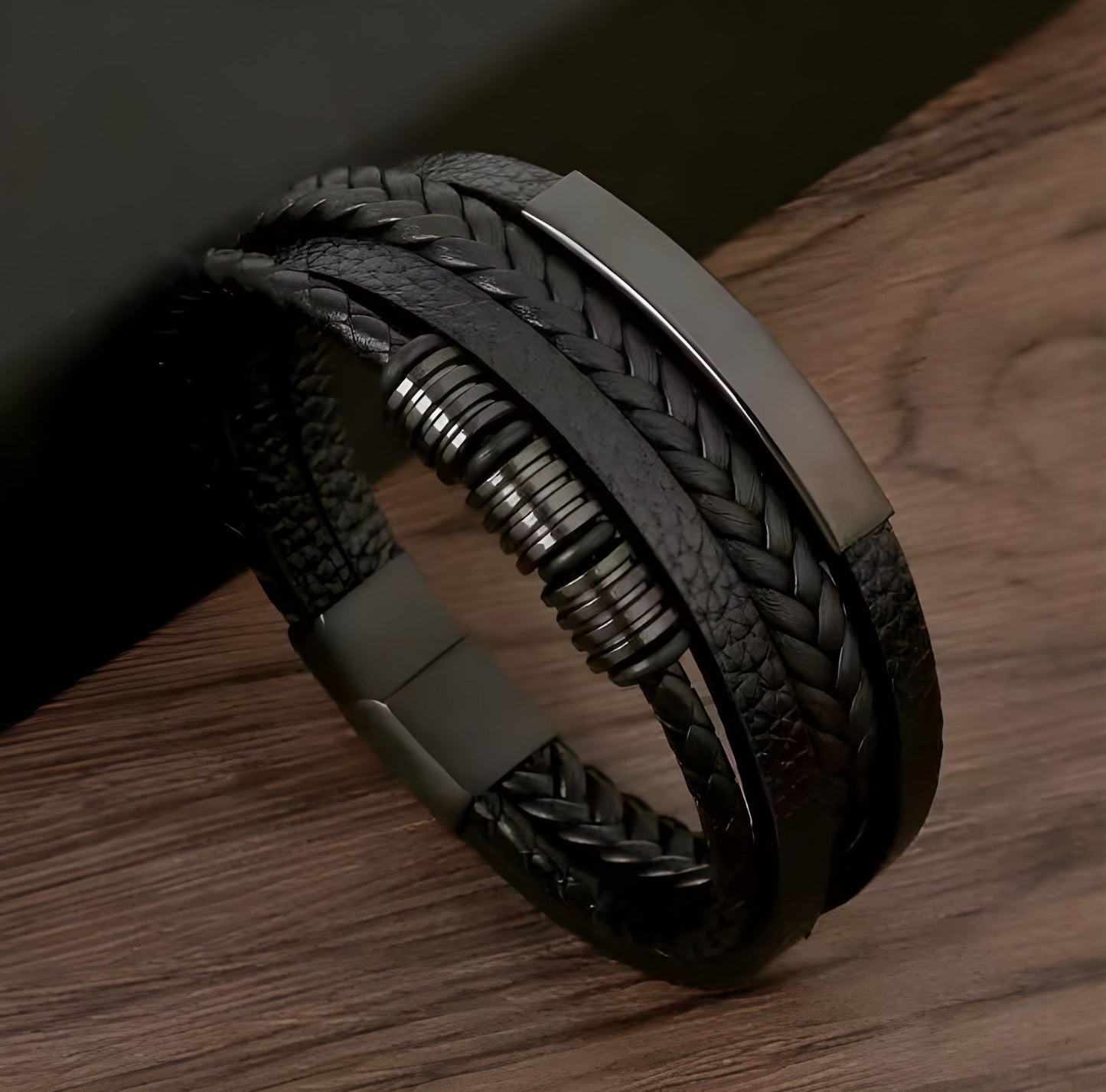 Rafael - Klassieke Lederen Herenarmband