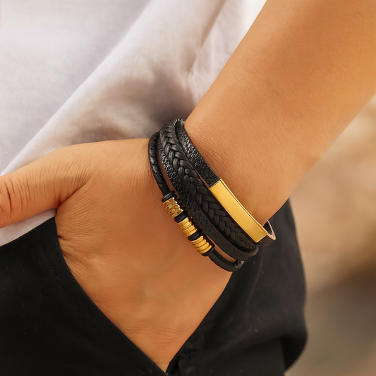 Rafael - Klassieke Lederen Herenarmband